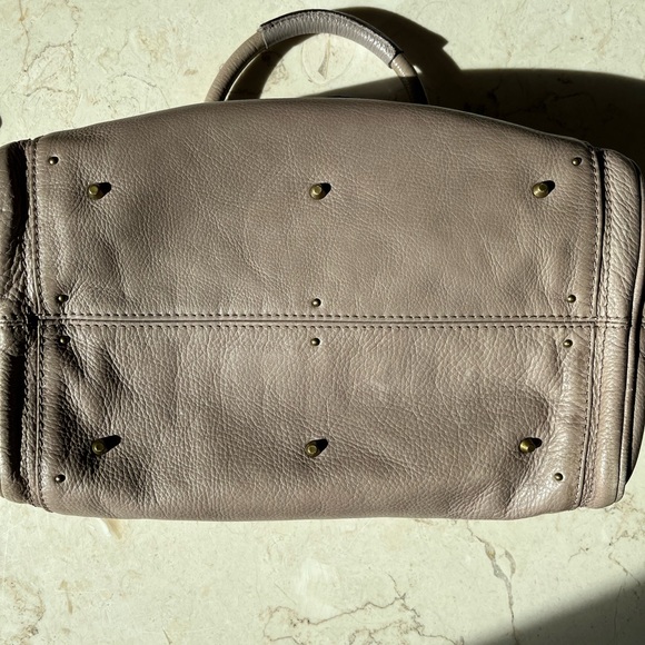 Chloe Paddington Rare Taupe Tote Handbag Satchel Lock Key Gold - Picture 9 of 16